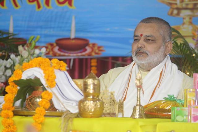 Celebrated the three-day Diwali festival at Gurudev Brahmanand Saraswati Ashram in Bhopal.
