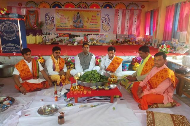 MVM Fatehpur: Rudrabhishek & Havan was performed